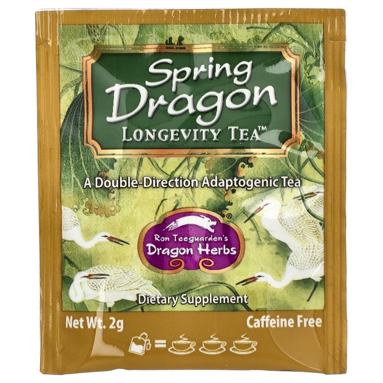 Dragon Herbs, Весенний растительный чай, без кофеина, 20 чайных пакетиков, 40 г (1,8 унции)