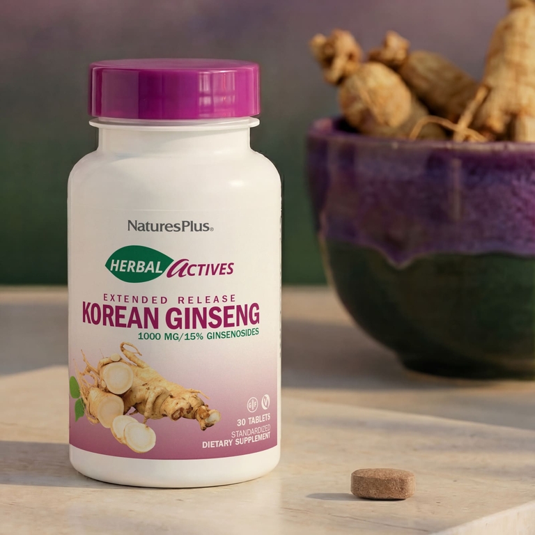 NaturesPlus, корейский женьшень, пролонгированное высвобождение, 1000 мг, 30 таблеток