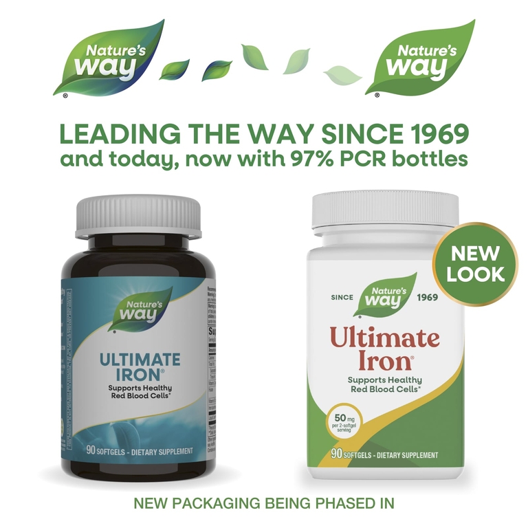 Nature's Way, комплекс с железом, 90 желатиновых капсул
