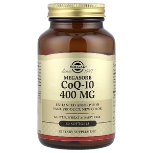 Solgar, коэнзим Q10, 400 мг, 60 желатиновых капсул