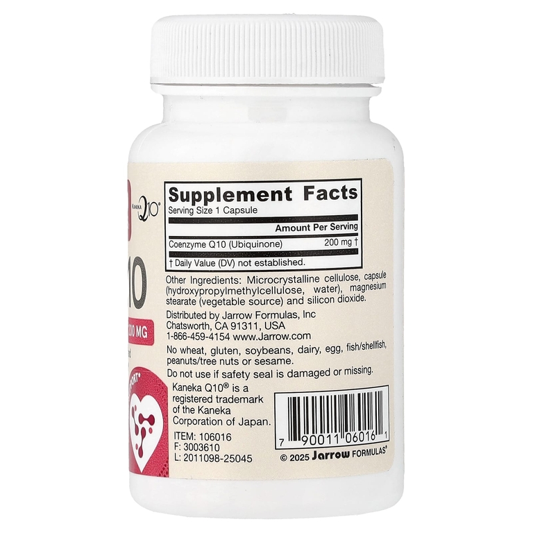 Jarrow Formulas, коэнзим Q10, 200 мг, 60 растительных капсул
