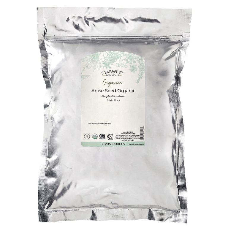 Starwest Botanicals, Семена органического аниса, 453,6 г (1 фунт)