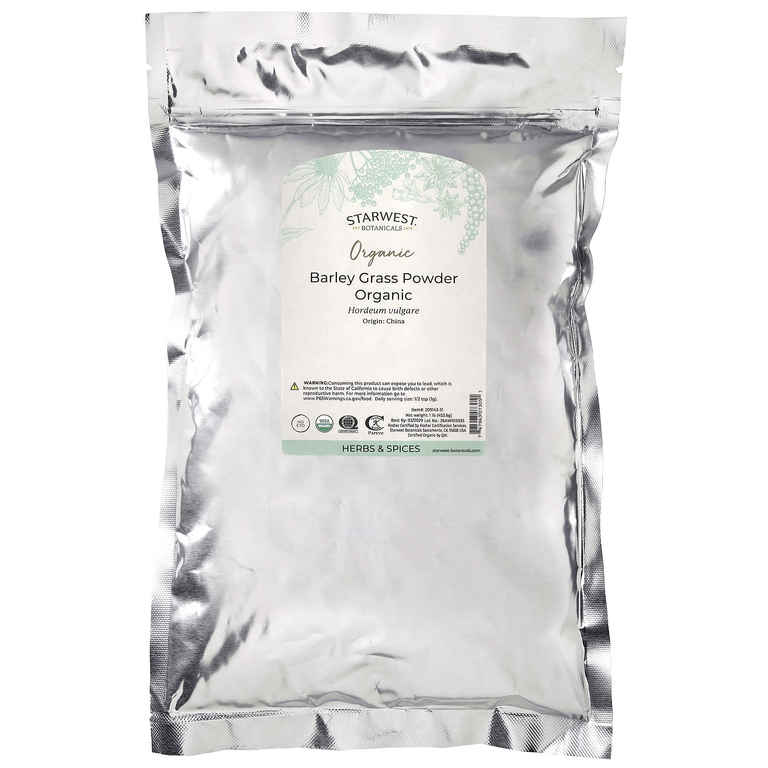 Starwest Botanicals, Порошок из ячменя, органический, 453,6 г (1 фунт)