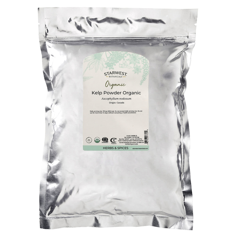 Starwest Botanicals, Органический порошок бурых водорослей, 453,6 г (1 фунт)