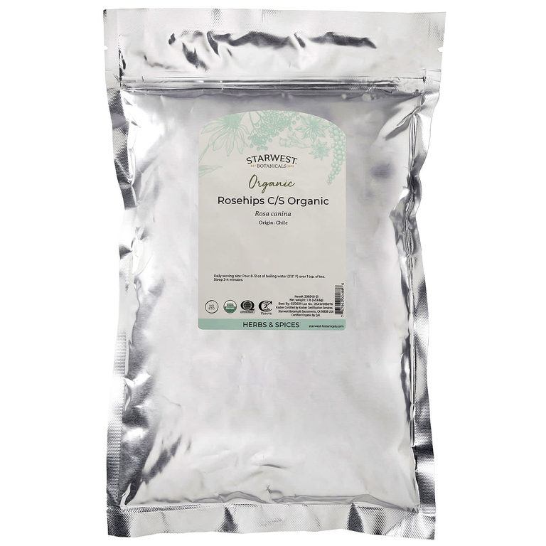 Starwest Botanicals, органический шиповник, нарезанный и просеянный, 453,6 г (1 фунт)