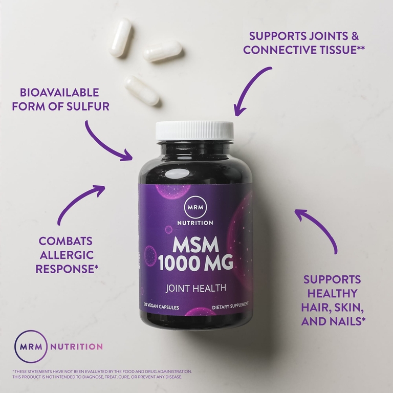 MRM Nutrition, Nutrition, МСМ, 1000 мг, 120 веганских капсул