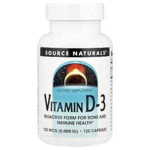 Source Naturals, витамин D3, 5000 МЕ, 120 капсул