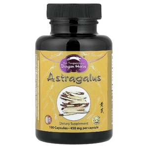 Dragon Herbs, астрагал, 100 капсул (450 мг в 1 капсуле)