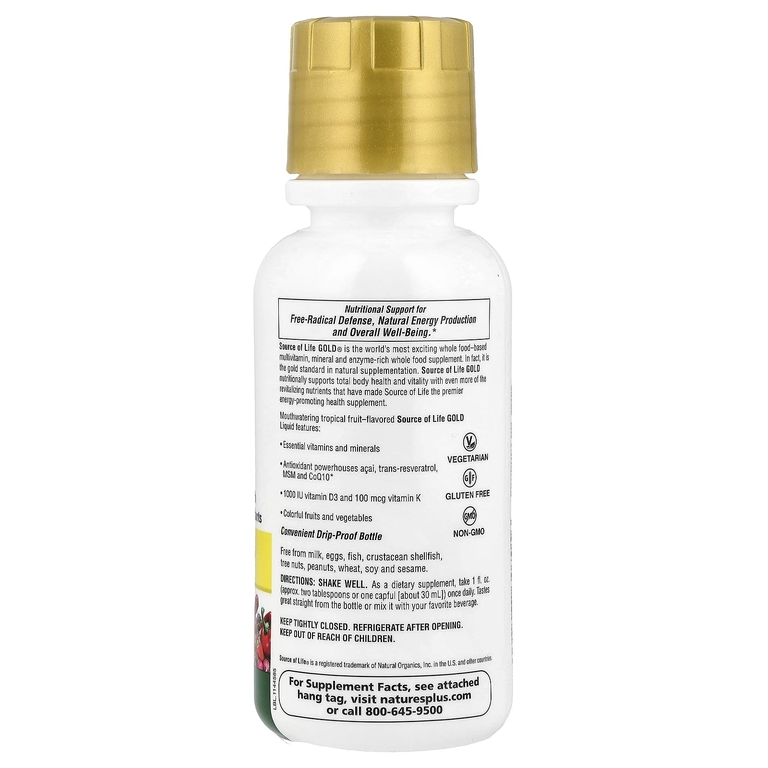 NaturesPlus, мультивитаминная добавка, жидкое средство с тропическими фруктами, 240 мл (8 жидк. Унций)