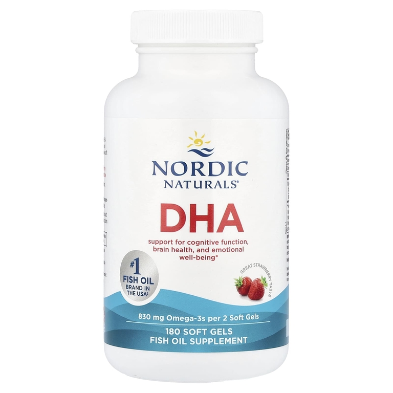 Nordic Naturals, ДГК, клубничный вкус, 415 мг, 180 мягких таблеток