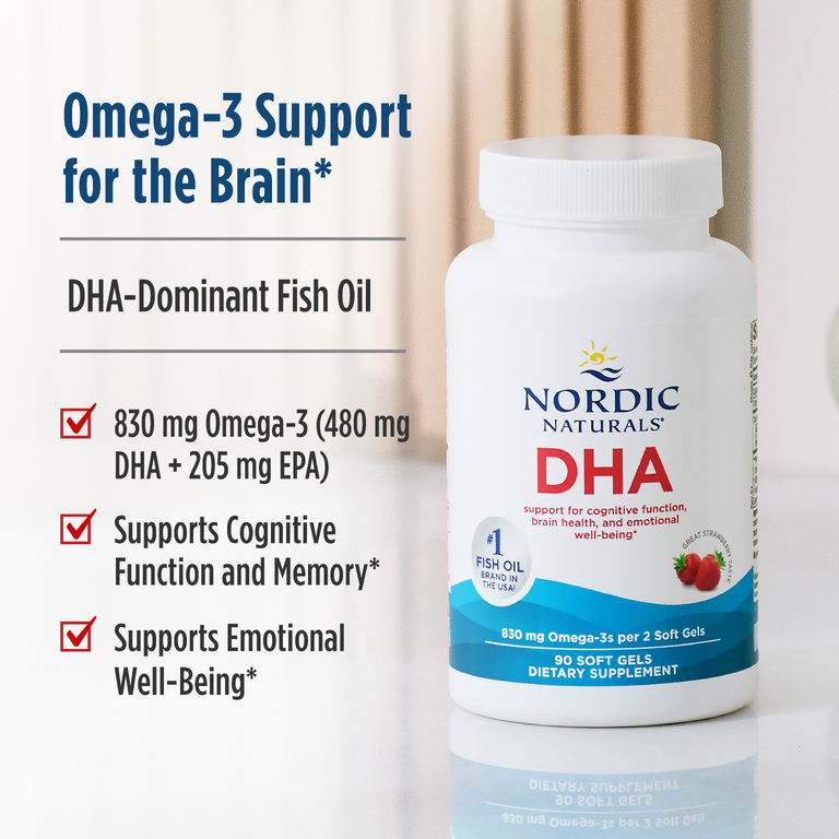Nordic Naturals, ДГК, клубничный вкус, 415 мг, 180 мягких таблеток