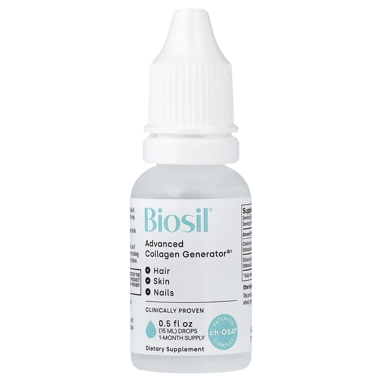 Biosil, кремний, добавка для стимуляции выработки коллагена, 15 мл (0,5 жидкой унции)