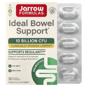 Jarrow Formulas, веганская добавка для поддержки здоровья кишечника с пробиотиками, 10 млрд КОЕ, 30 растительных капсул