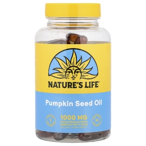 Nature's Life, тыквенное масло, 90 вегетарианских капсул (1000 мг в 1 капсуле)