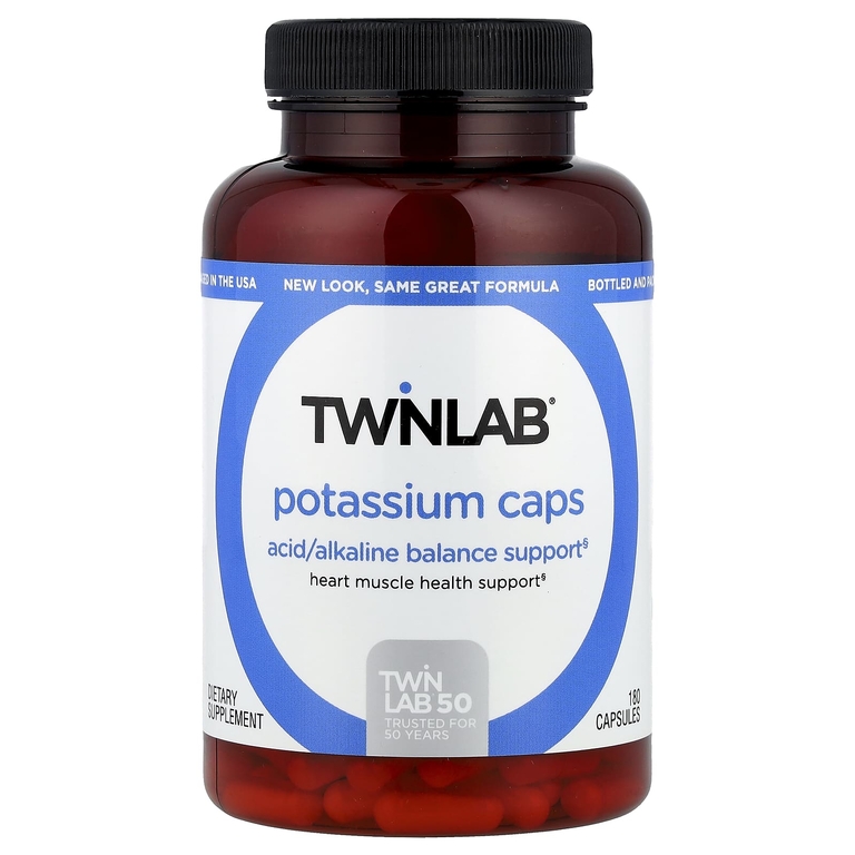 Twinlab, Калий в капсулах, 180 капсул (99 мг в каждой капсуле)