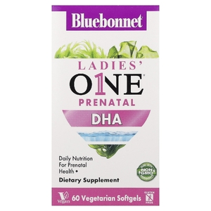 Bluebonnet Nutrition, Пренатальный комплекс ДГК, 60 вегетарианских капсул (200 мг в 1 капсуле)