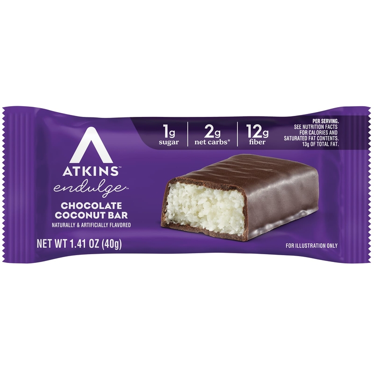 Atkins, шоколадно-кокосовый батончик, 5 шт. по 40 г (1,41 унции)