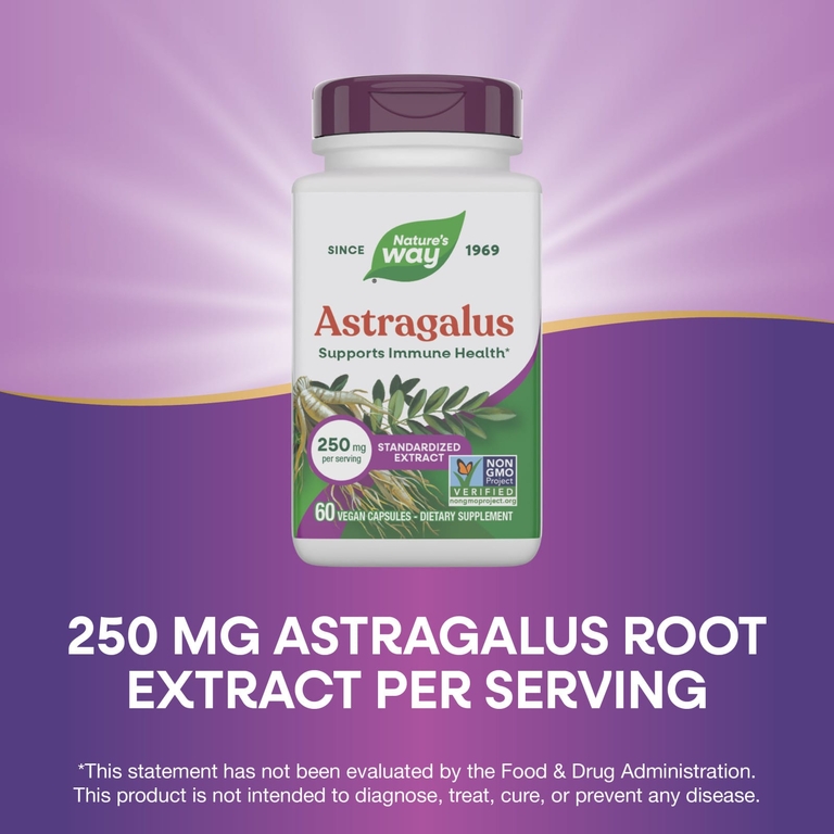 Nature's Way, Астрагал, 60 веганских капсул