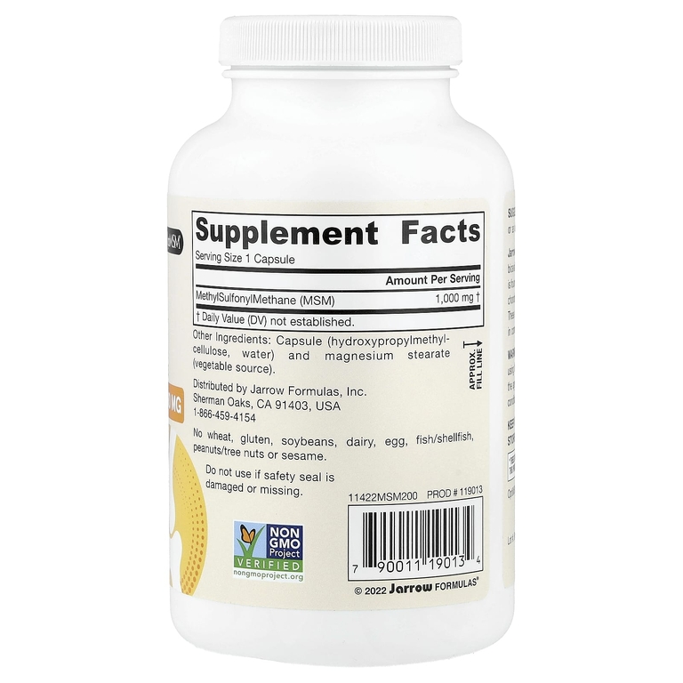 Jarrow Formulas, МСМ, 1000 мг, 200 растительных капсул