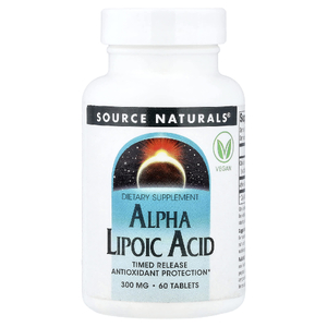 Source Naturals, альфа-липоевая кислота, замедленное высвобождение, 60 таблеток