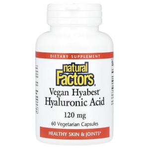 Natural Factors, гиалуроновая кислота, 120 мг, 60 вегетарианских капсул