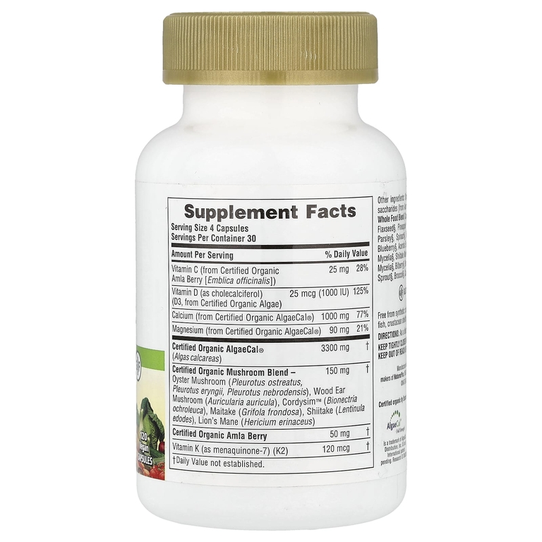 NaturesPlus, добавка для поддержки костей, 120 веганских капсул