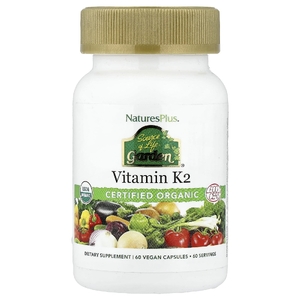NaturesPlus, витамин K2, 60 веганских капсул