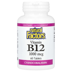 Natural Factors, витамин B12, 1000 мкг, 60 таблеток