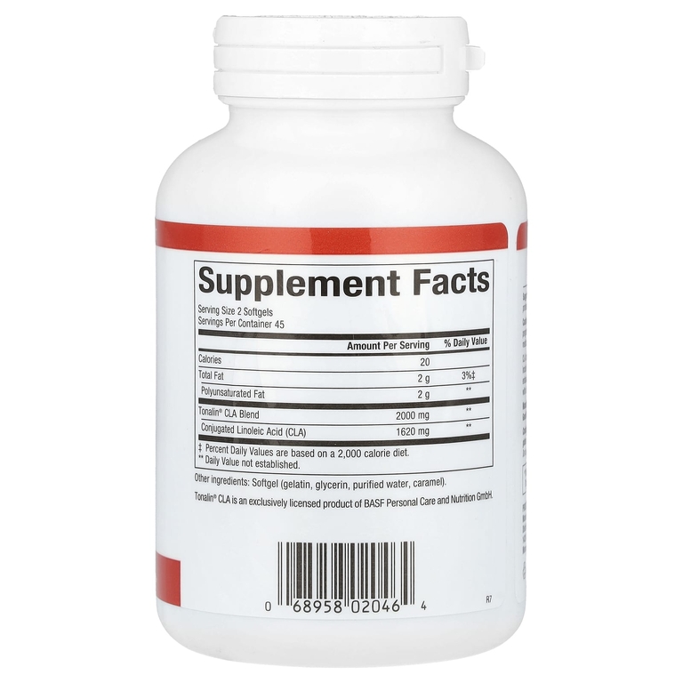 Natural Factors, КЛК, 1000 мг, 90 мягких таблеток