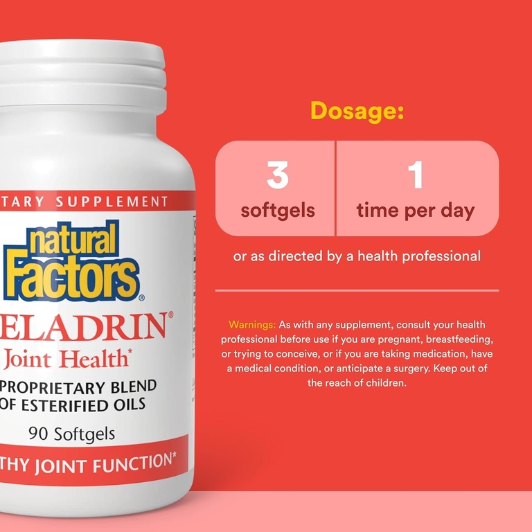 Natural Factors, комплекс этерифицированных жирных кислот Celadrin® для здоровья суставов, 90 капсул