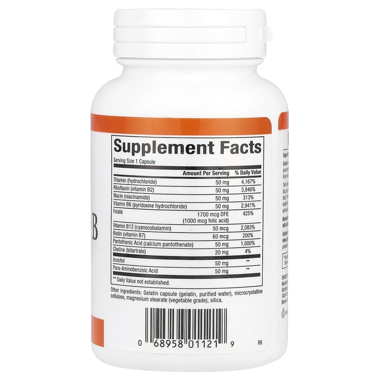 Natural Factors, комплекс витаминов группы Б, 90 капсул
