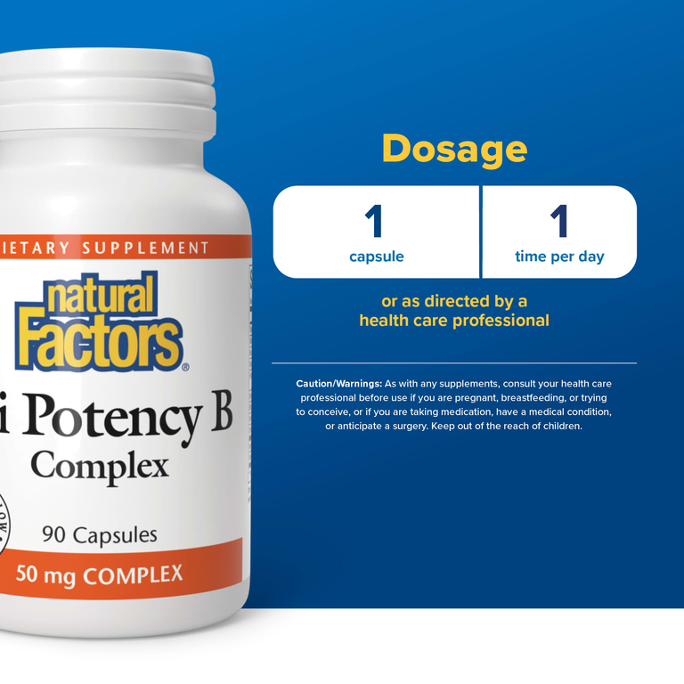 Natural Factors, комплекс витаминов группы Б, 90 капсул