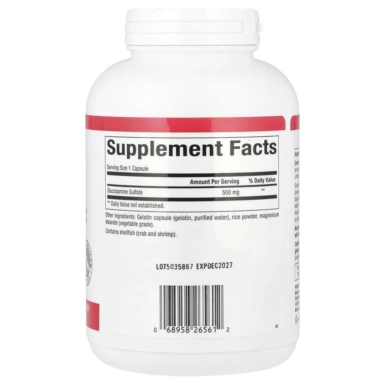 Natural Factors, сульфат глюкозамина, 500 мг, 360 капсул