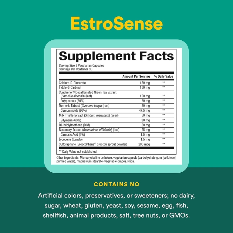 Natural Factors, гормональный баланс EstroSense®, 60 вегетарианских капсул
