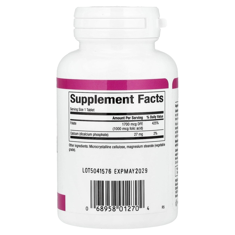 Natural Factors, фолиевая кислота, 90 таблеток
