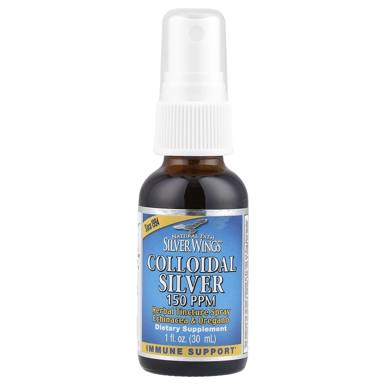 Natural Path Silver Wings, Травяная настойка в спрее с коллоидным серебром, эхинацея и орегано, 30 мл (1 жидк. Унция)