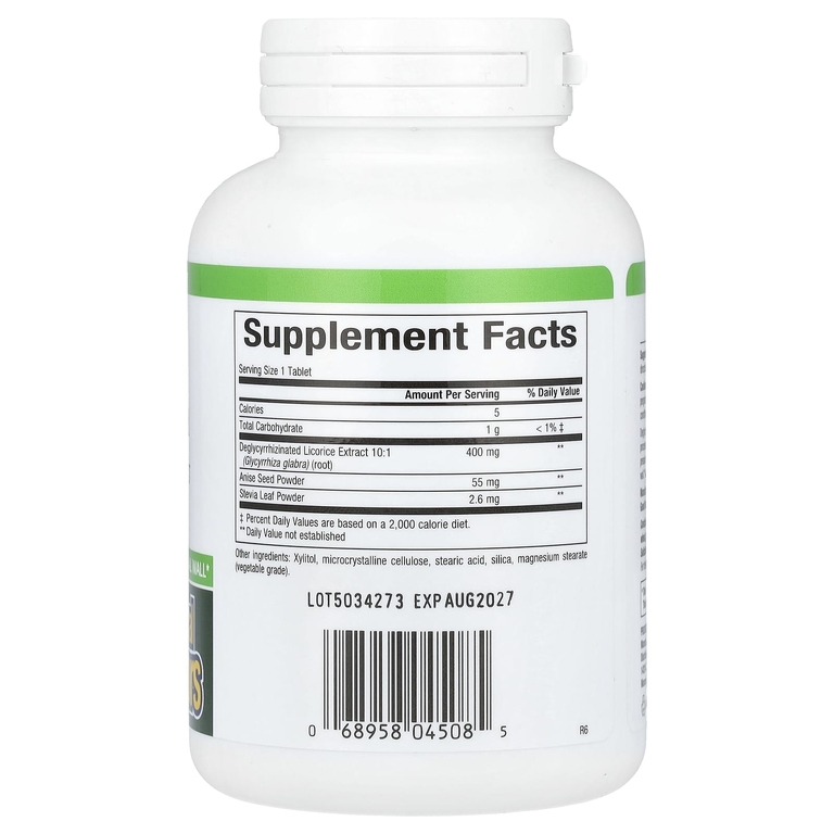 Natural Factors, глицирризинат солодки (экстракт корня), 90 жевательных таблеток