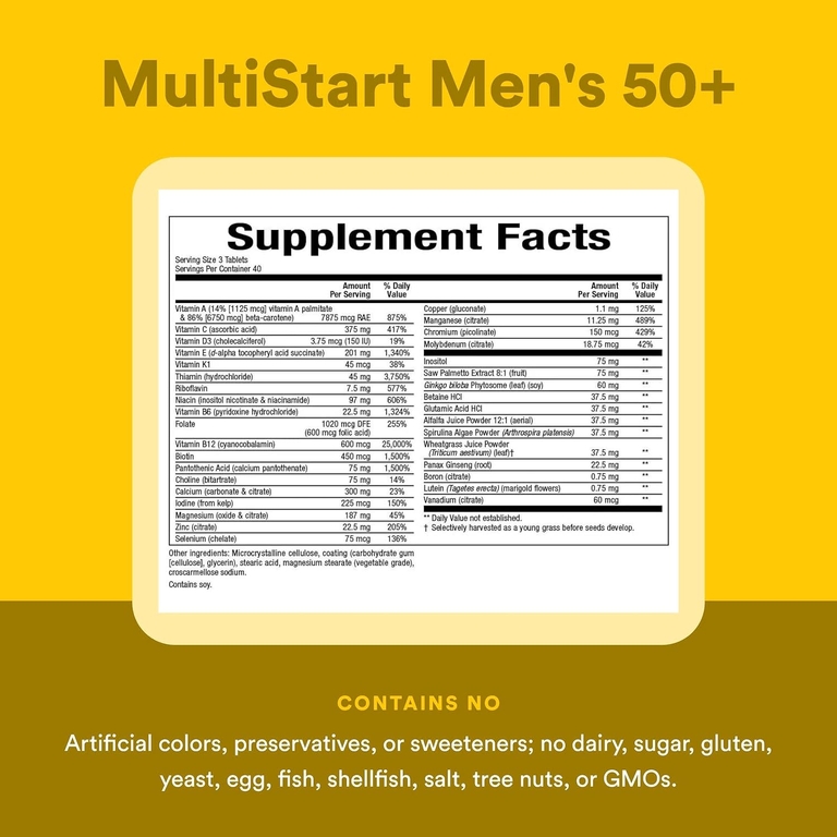 Natural Factors, мультивитамины для мужчин старше 50 лет, 120 таблеток