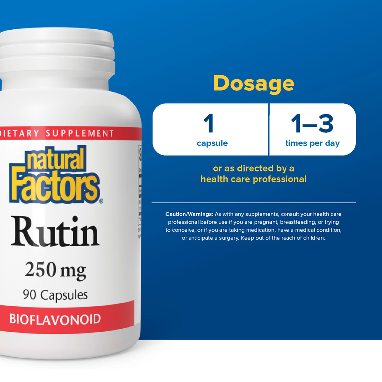 Natural Factors, рутин, 250 мг, 90 капсул