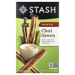 Stash Tea, зеленый чай, 20 чайных пакетиков, 38 г (1,3 унции)