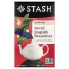 Stash Tea, черный чай, английский завтрак без кофеина, 18 чайных пакетиков, 36 г (1,2 унции)
