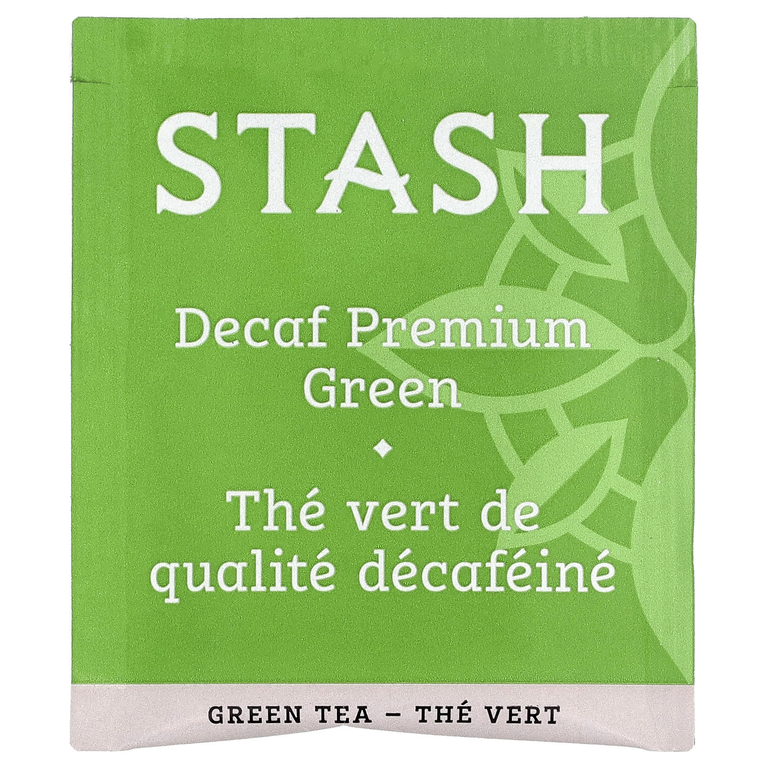 Stash Tea, зеленый чай, премиальный зеленый чай без кофеина, 18 чайных пакетиков, 33 г (1,1 унции)