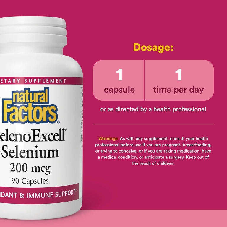 Natural Factors, селен, 200 мкг, 90 капсул