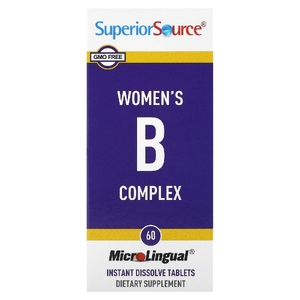 Superior Source, комплекс витаминов группы B для женщин, 60 быстрорастворимых таблеток