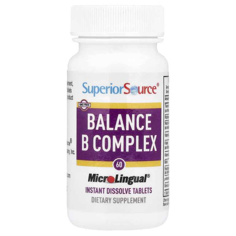Superior Source, комплекс витаминов группы B, 60 быстрорастворимых таблеток