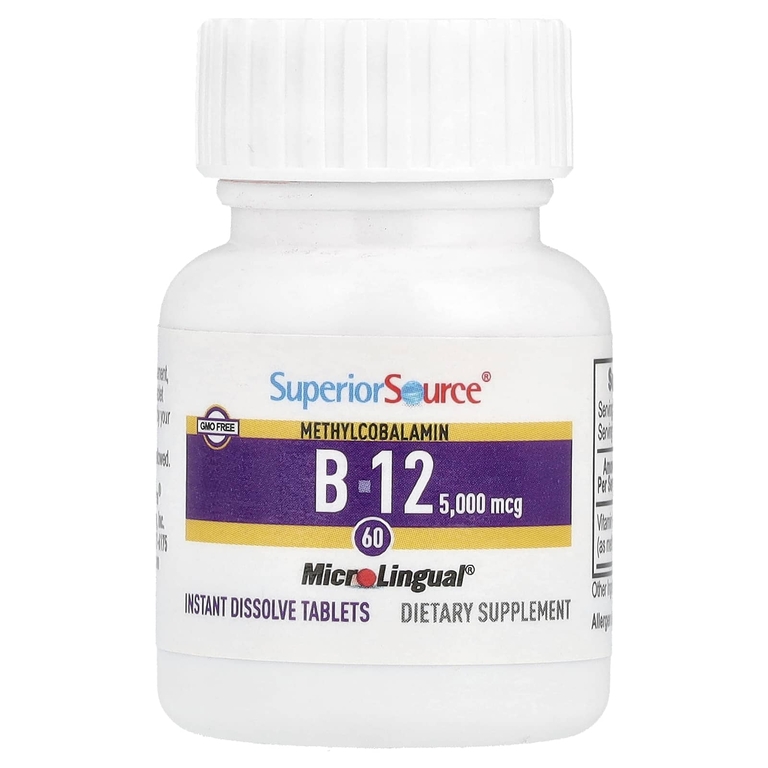 Superior Source, метилкобаламин, витамин B12, 60 быстрорастворимых таблеток