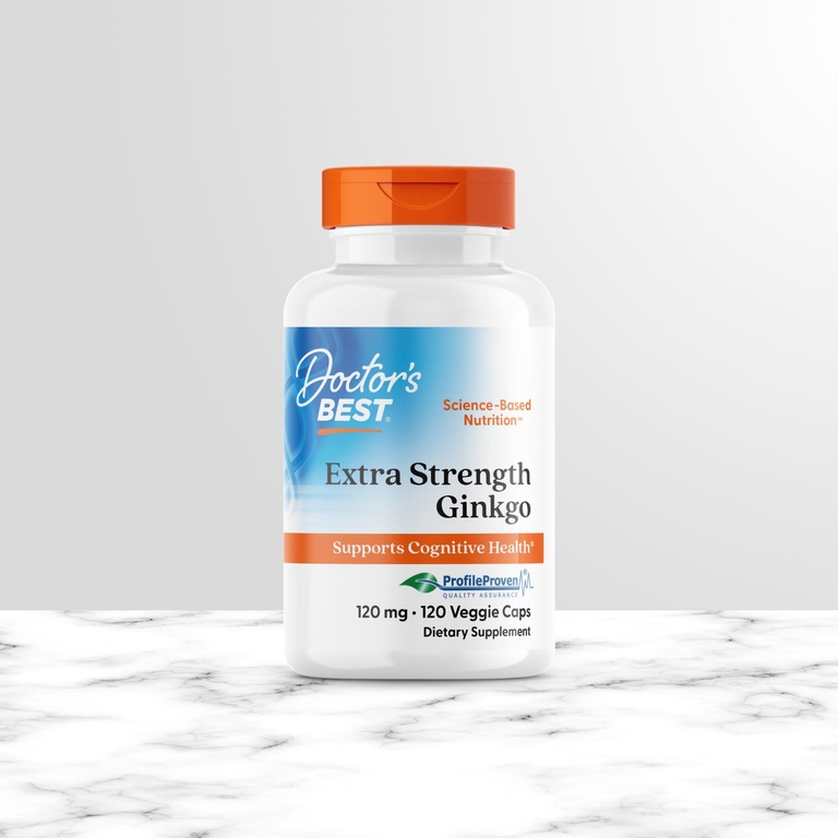 Doctor's Best, гинкго, 120 мг, 120 вегетарианских капсул