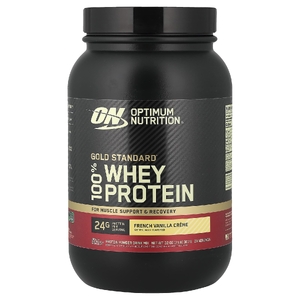 Optimum Nutrition, сывороточный протеин, со вкусом французский ванильный крем, 907 г (2 фунта)