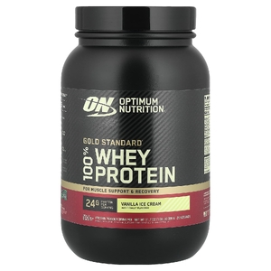 Optimum Nutrition, сывороточный протеин, со вкусом ванильное мороженое, 907 кг (2 фунта)