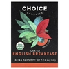 Choice Organics, черный чай, английский завтрак, 16 чайных пакетиков, 32 г (1,12 унции)